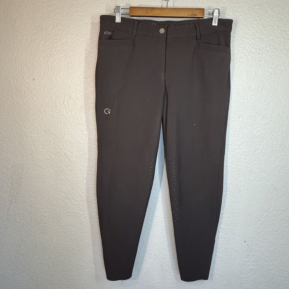 EGO7 Brown Breeches Silicon Knee Patch Equestrian Ridding Pants Size IT 50 or 34